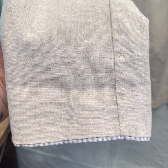 Liz Claiborne SIZE 10 Khaki Double-Breasted Lightweight Linen/Cotton Jacket - Picture 6 of 7